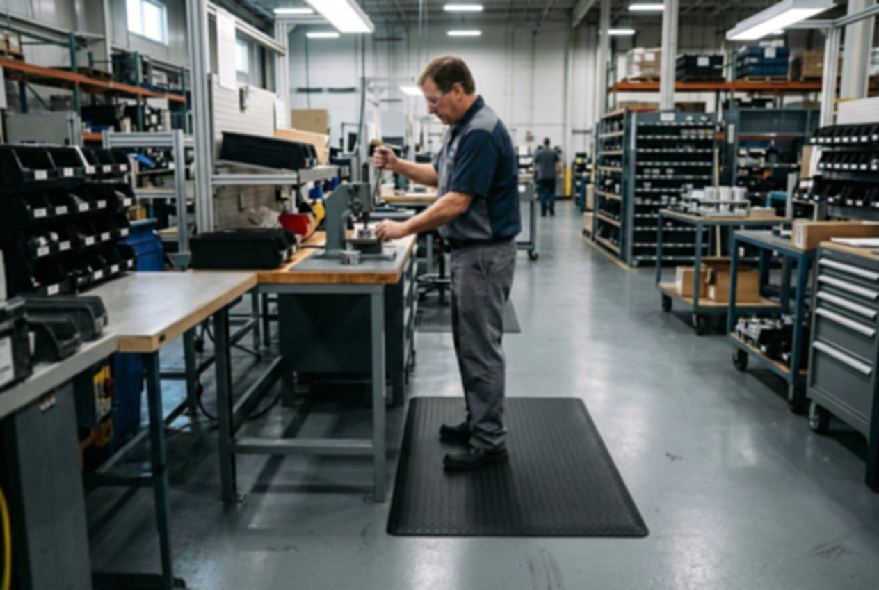 Comfort Step Diamond Machine shop workstation