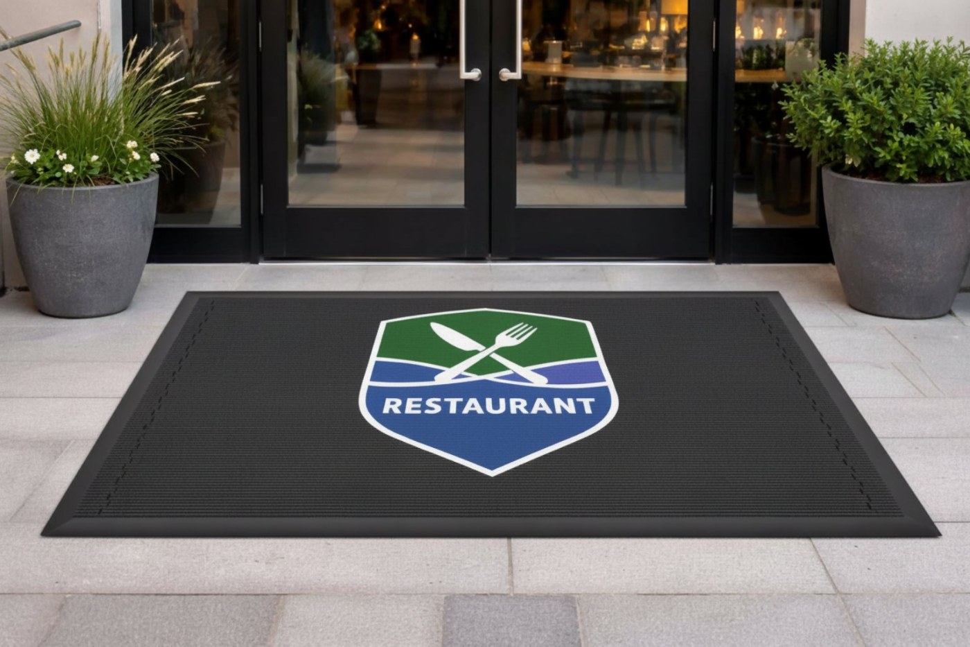 Pinnacle H.D. Custom restaurant entrance logo