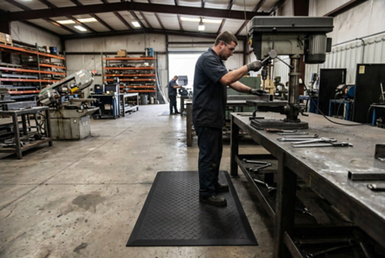 Diamond Plate Safety Step Machine shop workstation