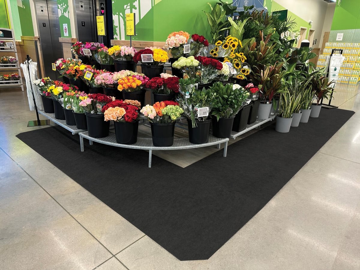 SuperTac Matting Retail floral display